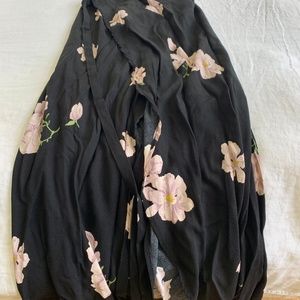 Reformation floral wrap skirt